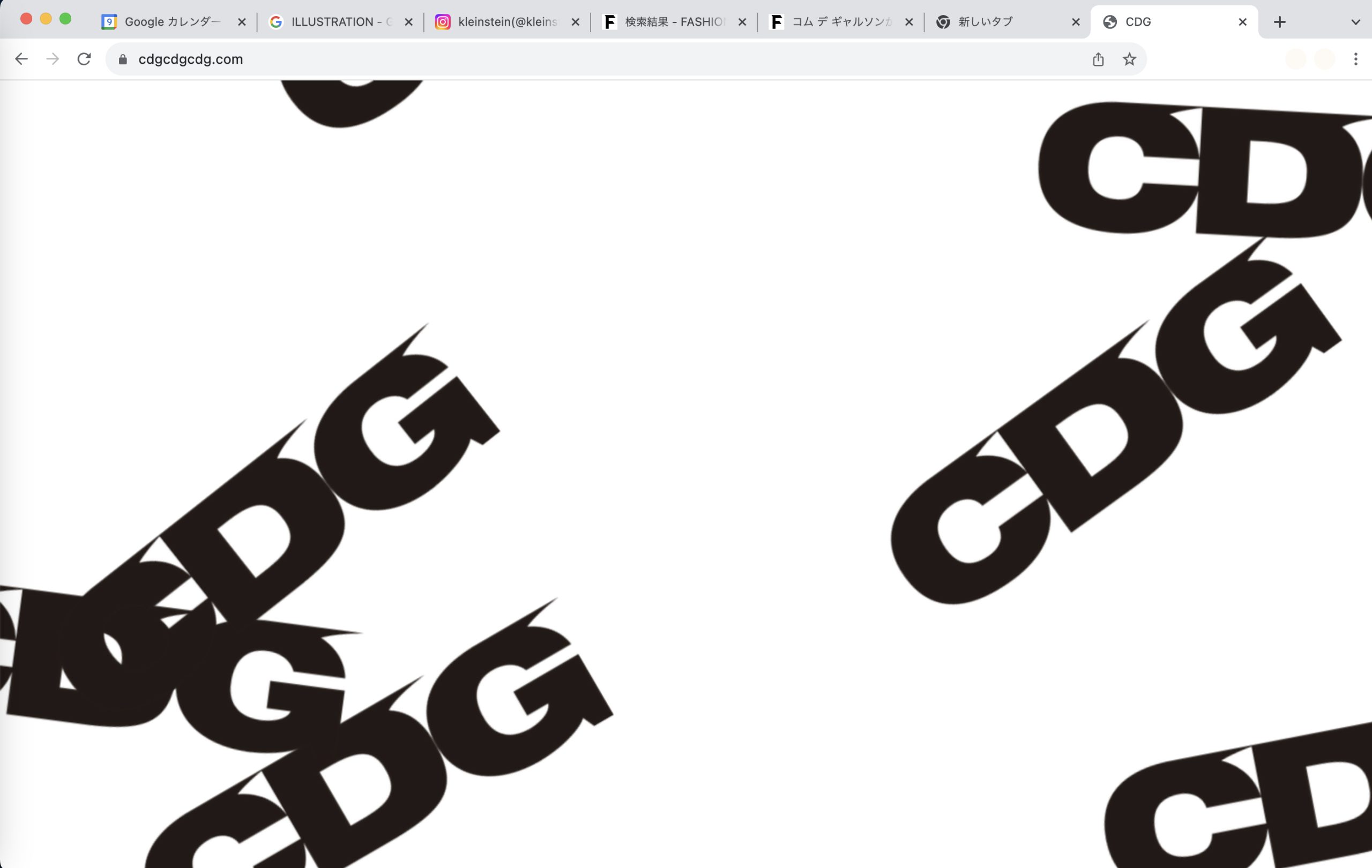 CDGCDGCDG.COM ウェブサイトビジュアル